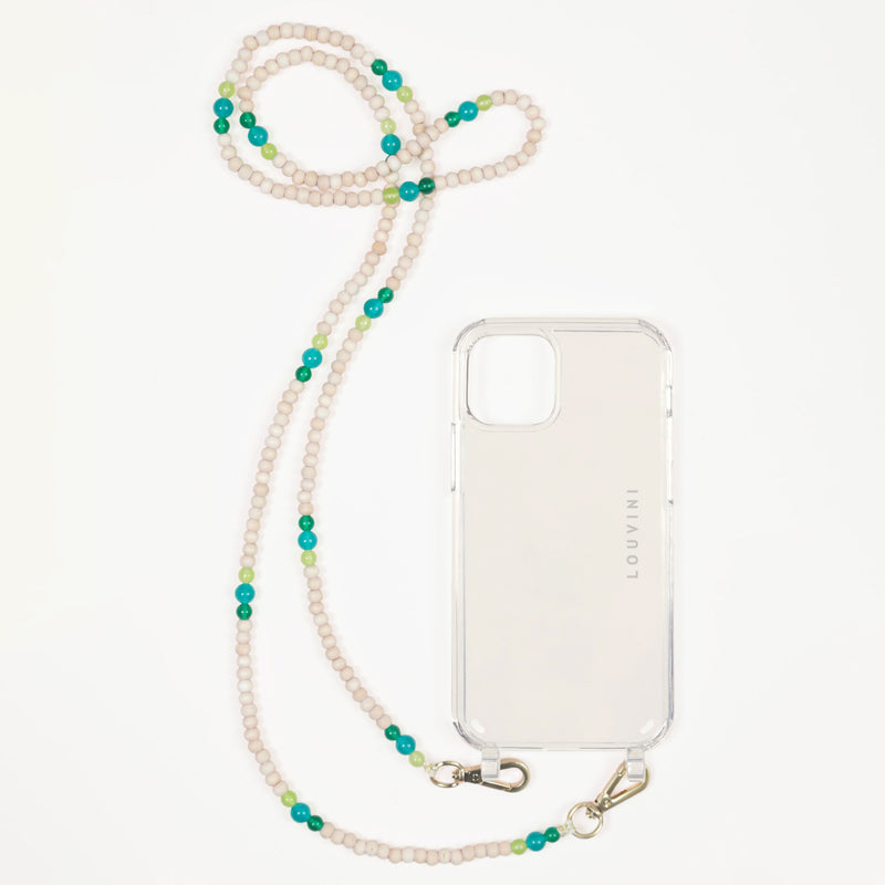 Coque Charlie iPhone & chaîne Arielle Turquoise