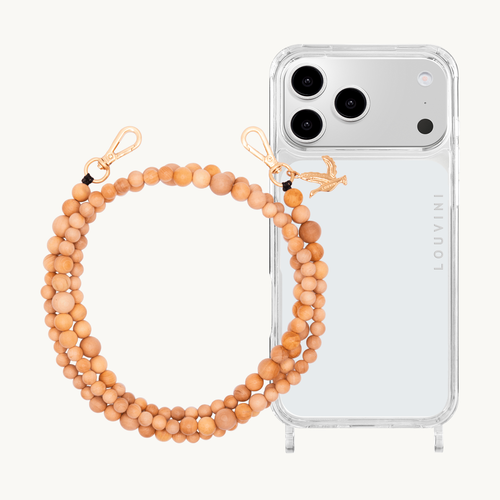 Coque iPhone CHARLIE & Bandoulière ARIELLE Naturel