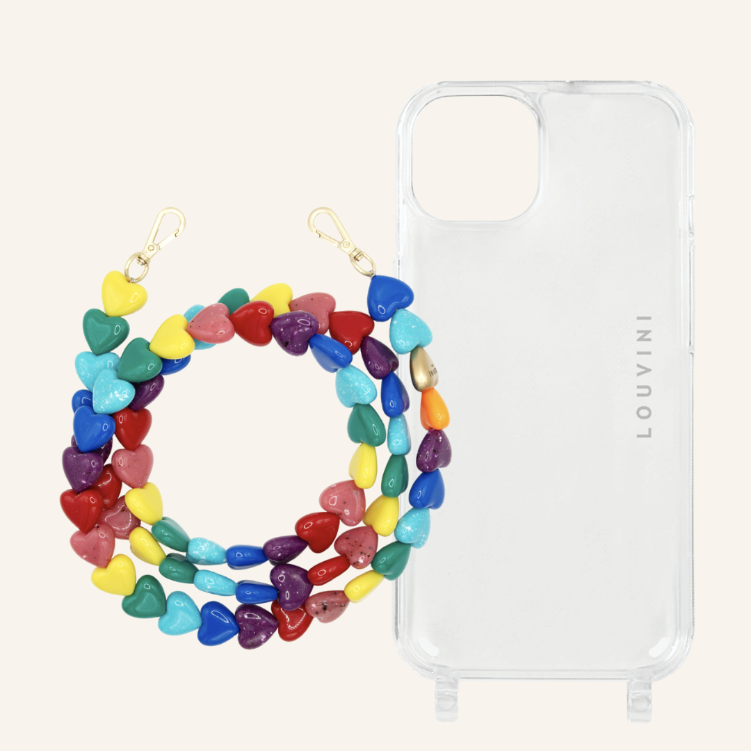 Charlie iPhone Case & Cuore Rainbow Chain