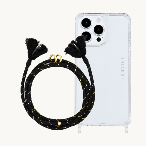 Coque iPhone CHARLIE & cordon KAIA USB-C Noir