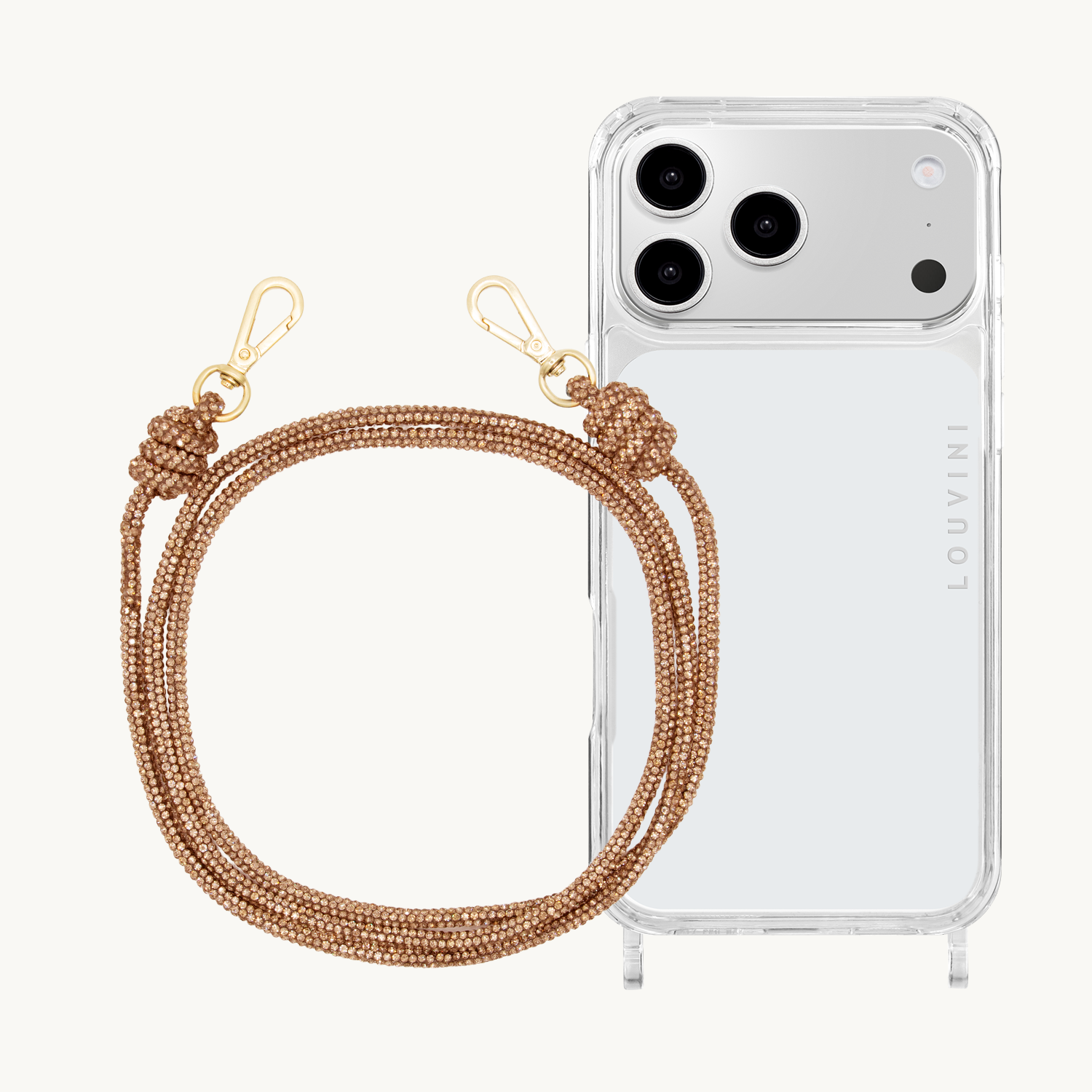Coque iPhone CHARLIE & cordon KIM Bronze