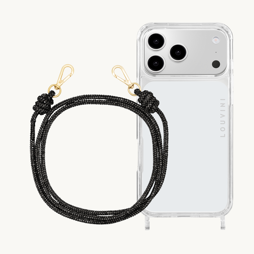 Coque iPhone CHARLIE & cordon KIM Noir
