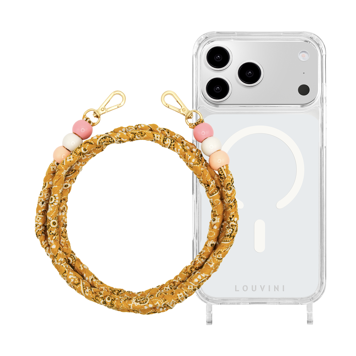 Coque iPhone MagSafe CHARLIE & Cordon ARIZONA Jaune