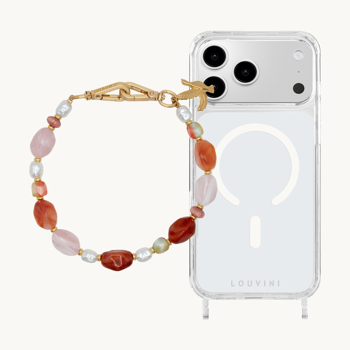 Coque iPhone MagSafe CHARLIE & Bracelet PETIT ESMEE Ruby