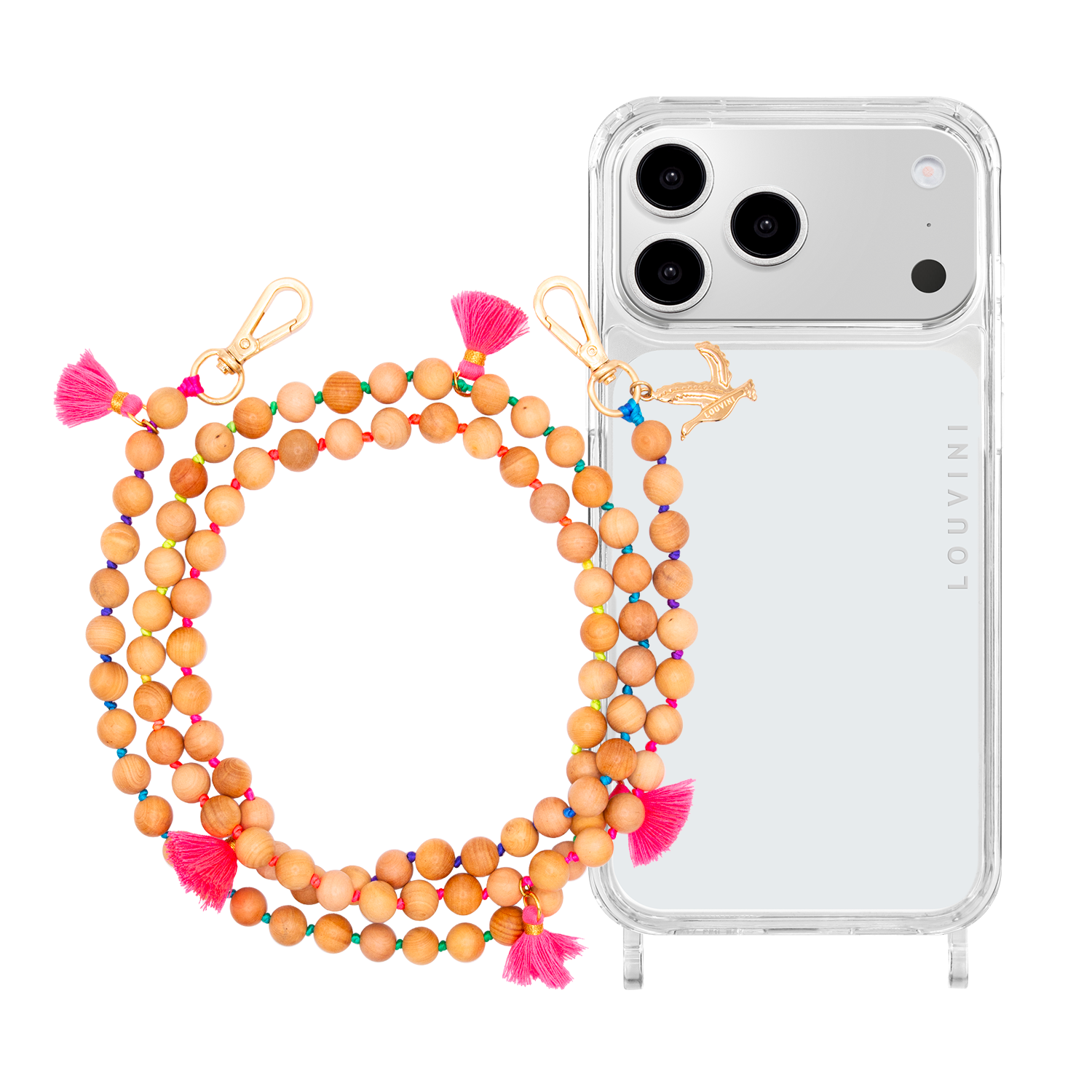 Coque iPhone CHARLIE & Bandoulière MIRA Fluo