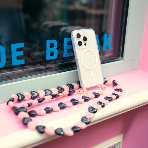 Coque iPhone MagSafe avec anneaux CHARLIE - Transparente