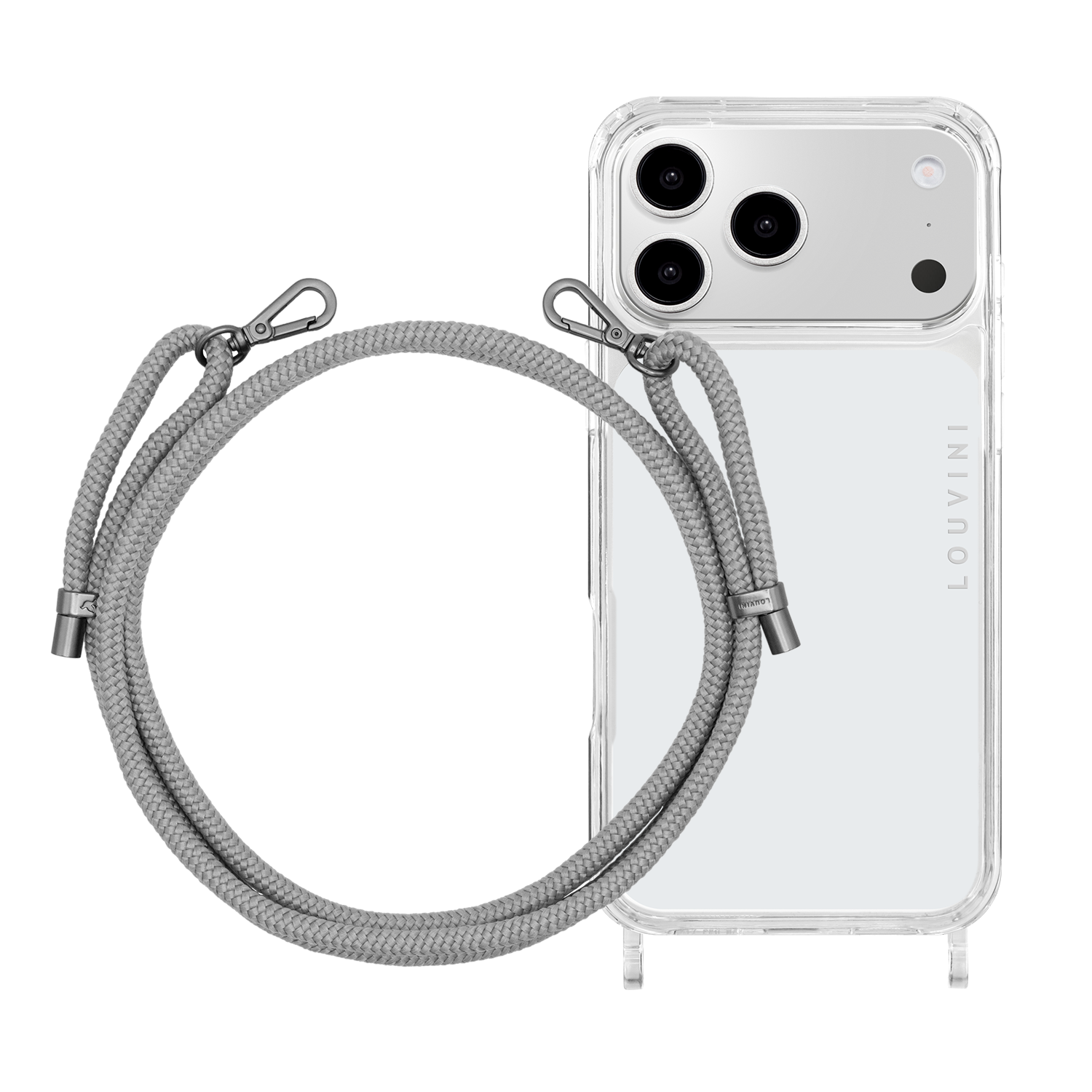 Coque iPhone CHARLIE & cordon NOAH Gris