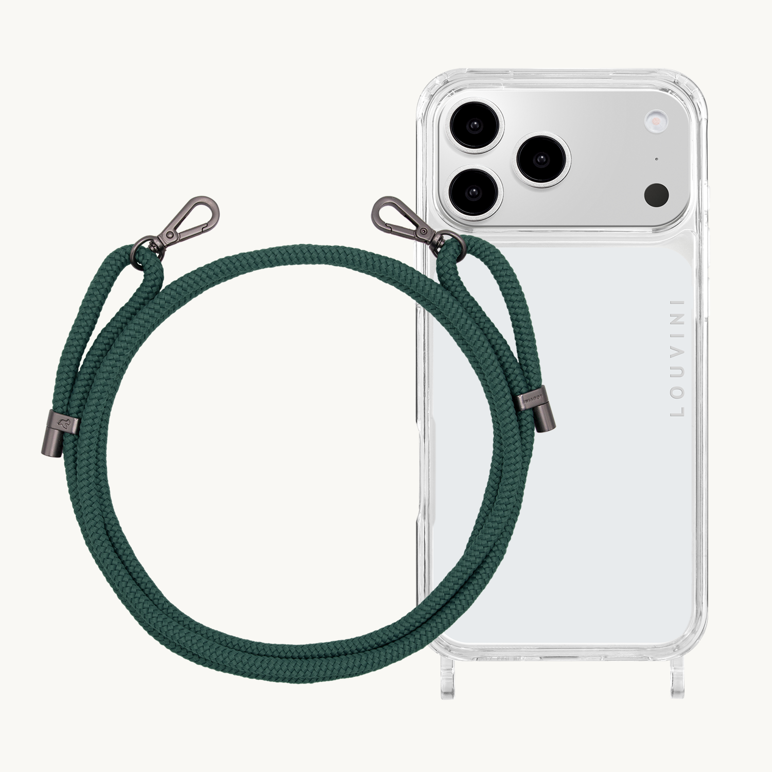 Coque iPhone CHARLIE & cordon NOAH Vert Forêt