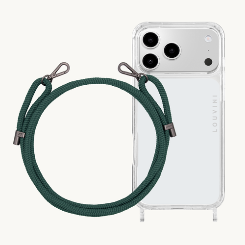 Coque iPhone CHARLIE & cordon NOAH Vert Forêt