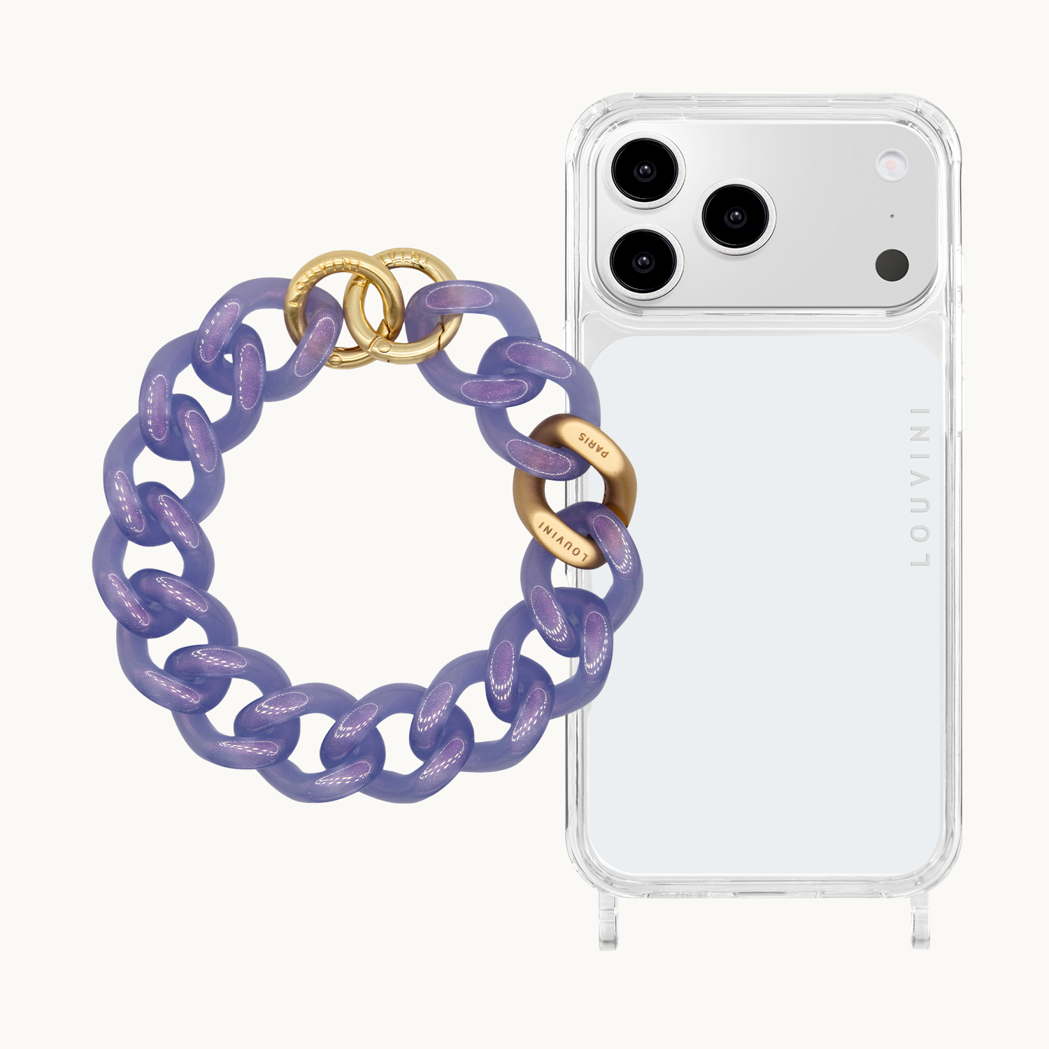Coque iPhone CHARLIE & bracelet PETIT ZOE Mauve Glacé