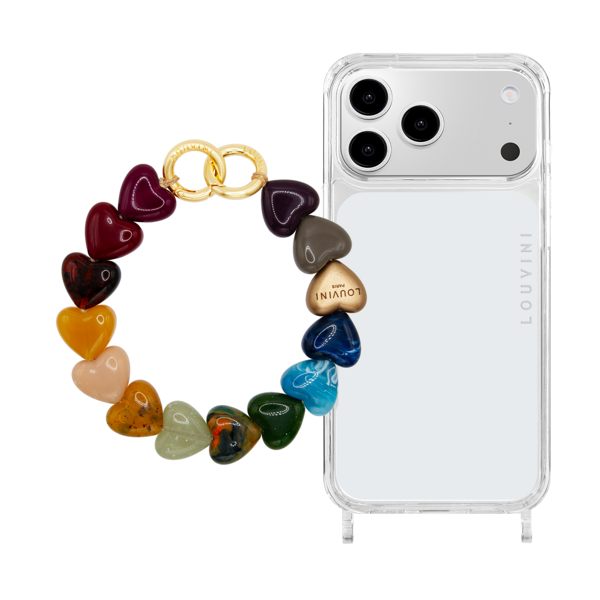 Coque iPhone CHARLIE & Bracelet PETIT CUORE Multicolore