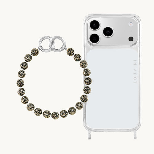 Coque iPhone CHARLIE & Bracelet PETIT DAISY Argenté Anthracite