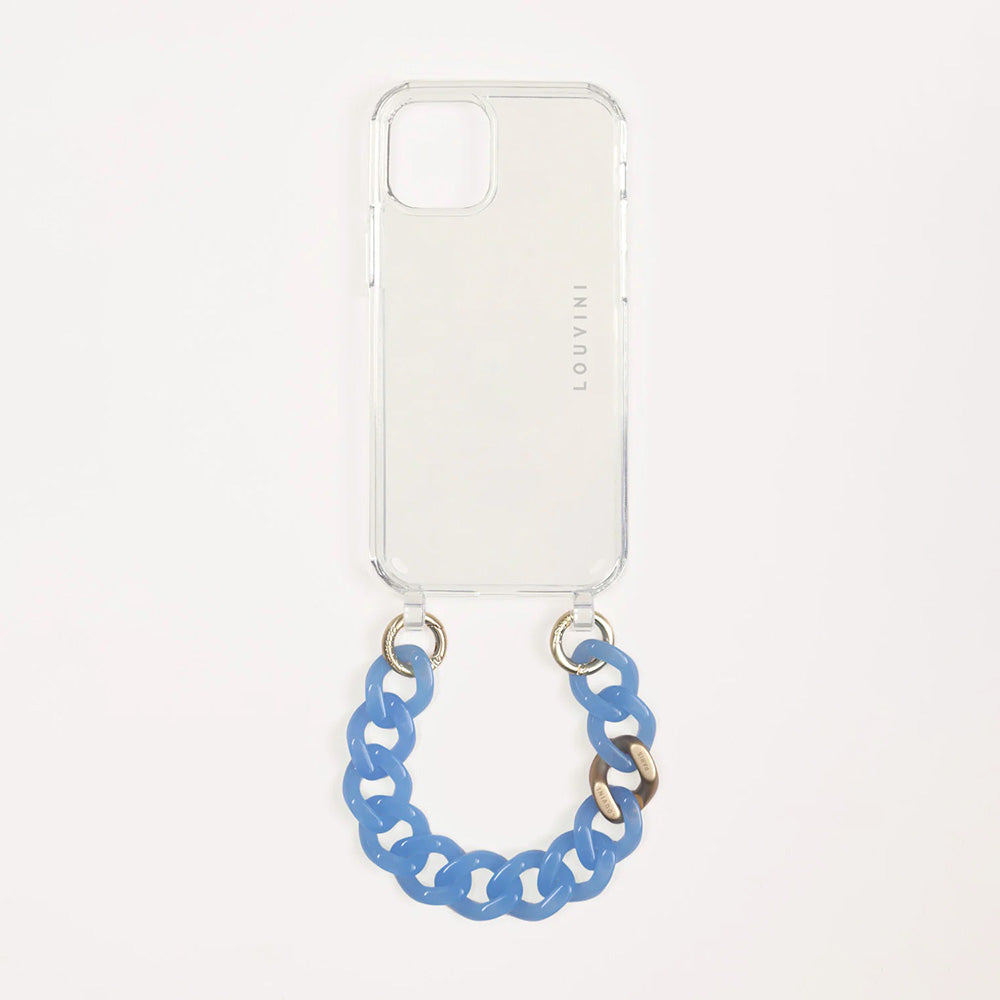 coque iphone et chaine bracelet bleu