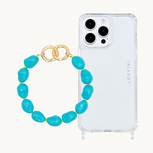Coque iPhone CHARLIE & bracelet PETIT ROMY Turquoise