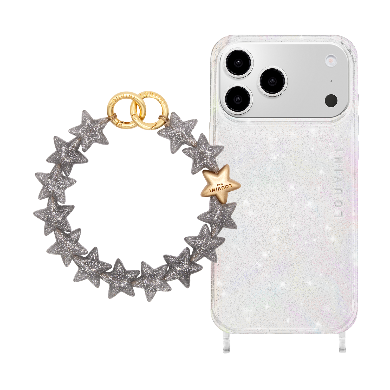 Coque iPhone CHARLIE Sparkle & Bracelet PETIT ETOILE Argenté