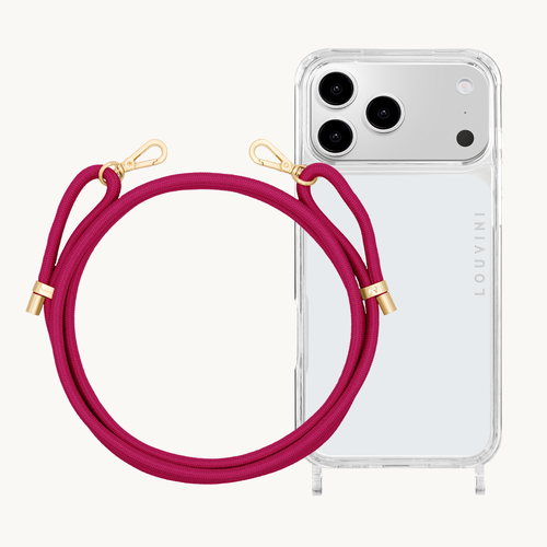 Coque iPhone CHARLIE & Cordon TESSA Fuchsia