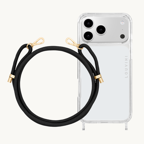 Coque iPhone CHARLIE & Cordon TESSA Noir