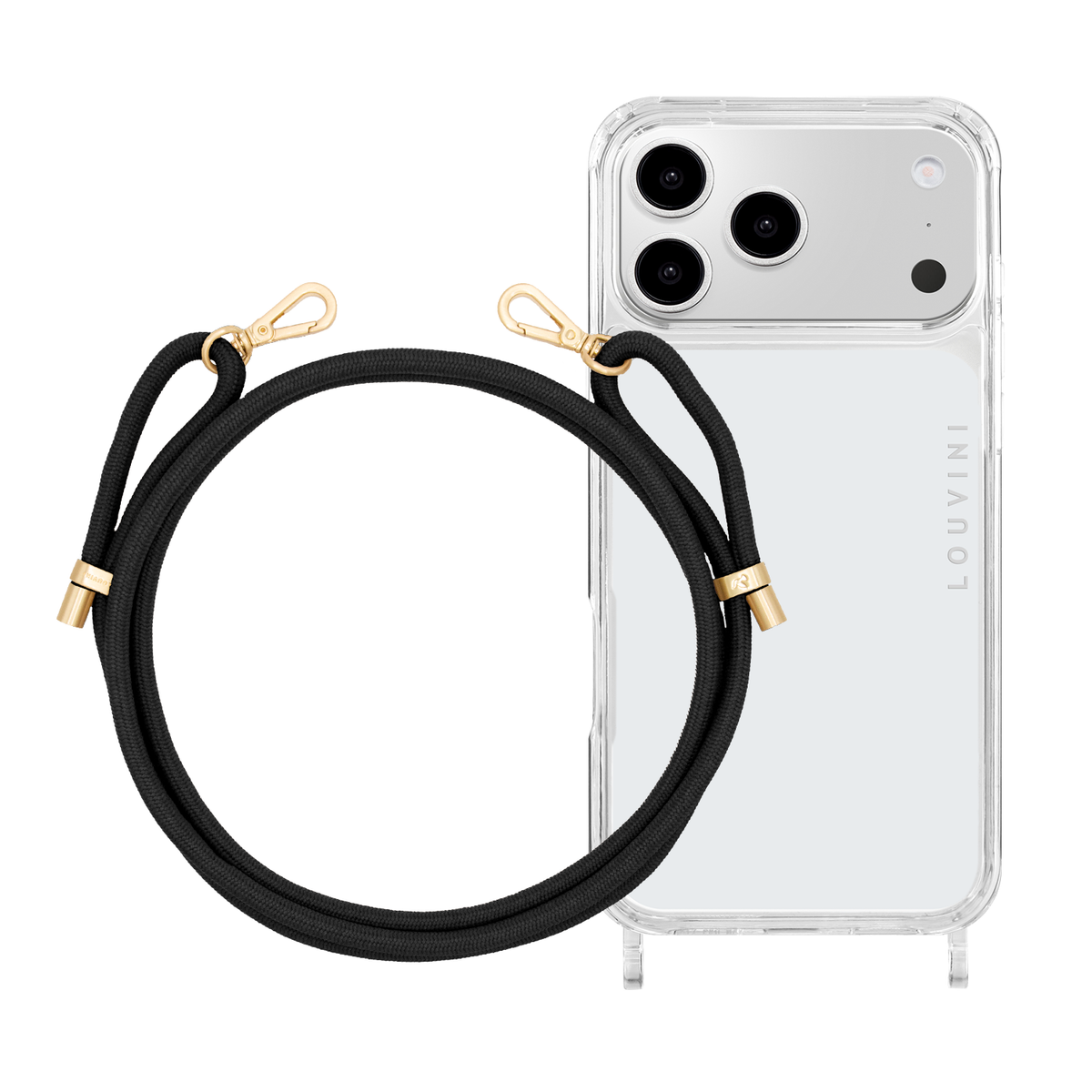 Coque iPhone CHARLIE & Cordon TESSA Noir