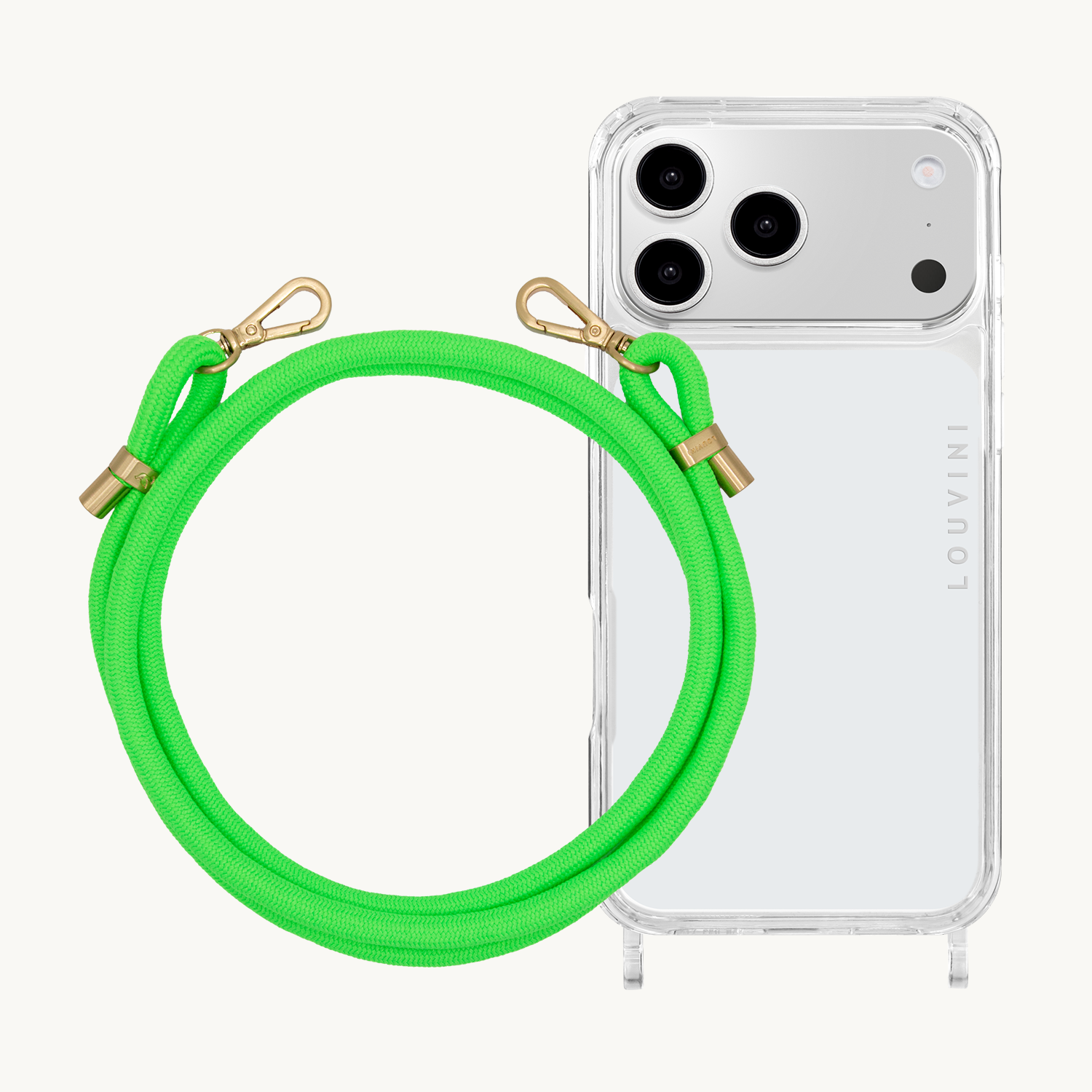 Coque iPhone CHARLIE & Cordon TESSA POP - Vert Fluo