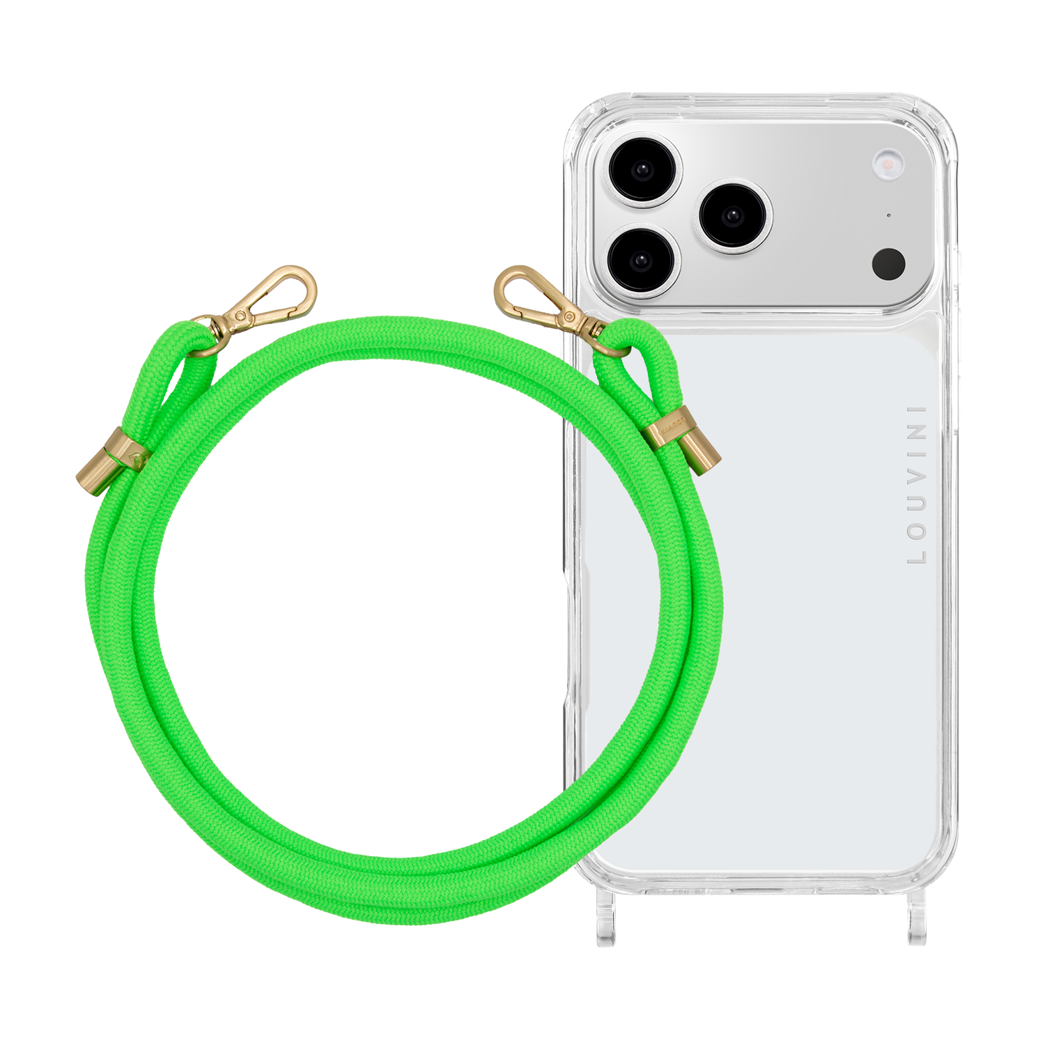 Coque iPhone CHARLIE & Cordon TESSA POP - Vert Fluo