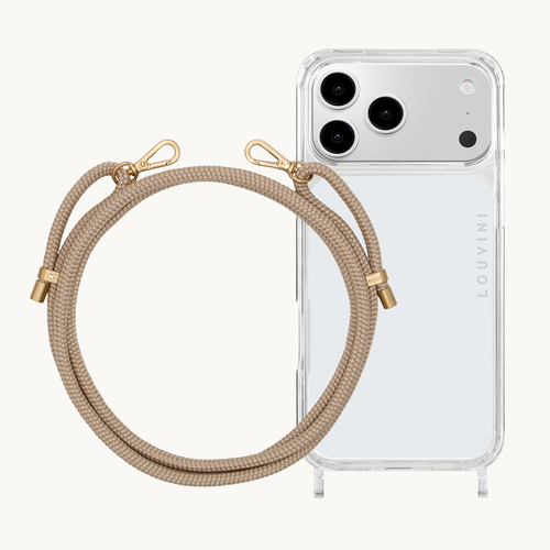 Coque iPhone CHARLIE & Cordon TESSA Sable