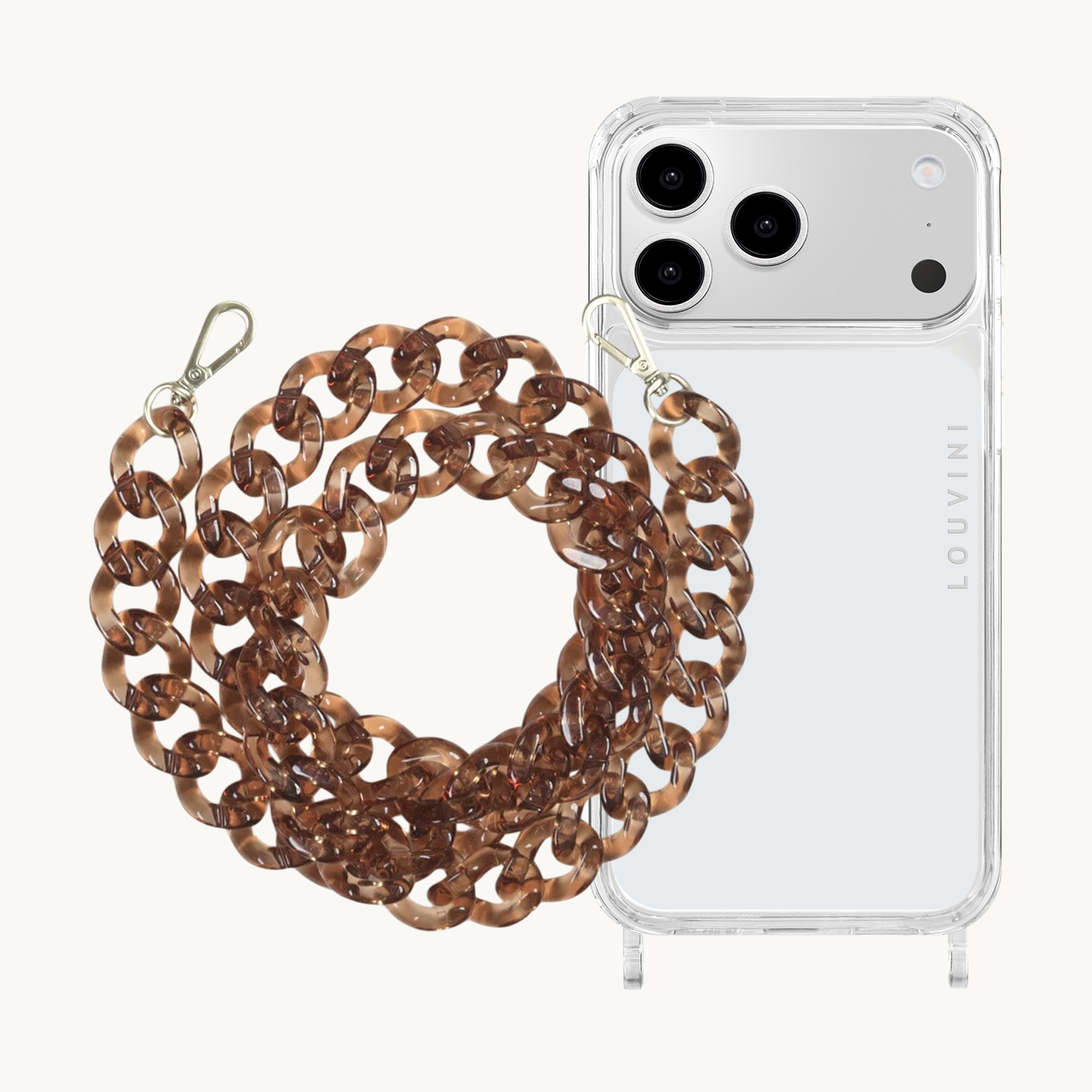 Coque iPhone CHARLIE & chaîne ZOE Ambre