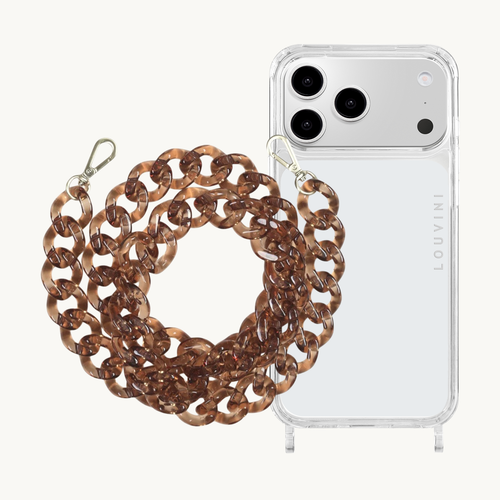 Coque iPhone CHARLIE & chaîne ZOE Ambre