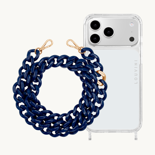 Coque iPhone CHARLIE & chaîne ZOE Marine