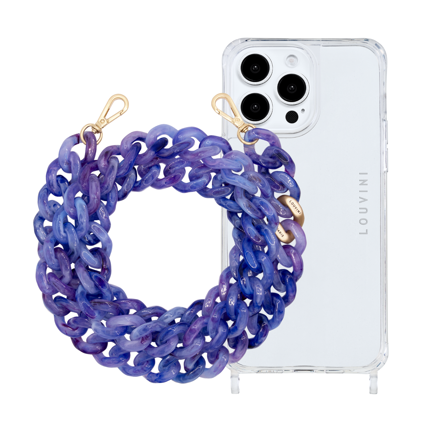 Coque iPhone CHARLIE & chaîne ZOE Violet