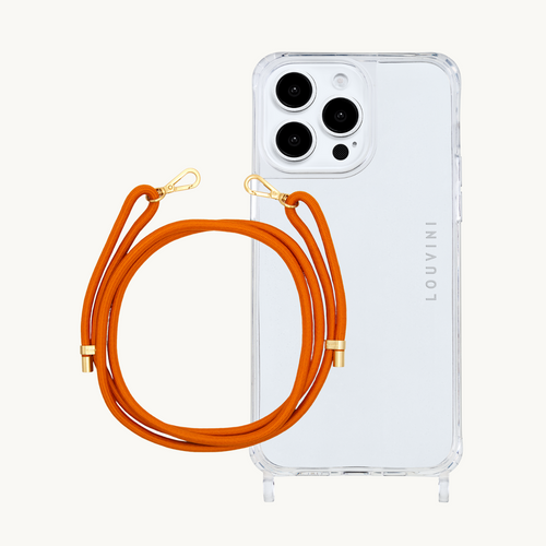 Coque Charlie iPhone & Cordon TESSA Orange Nouveau