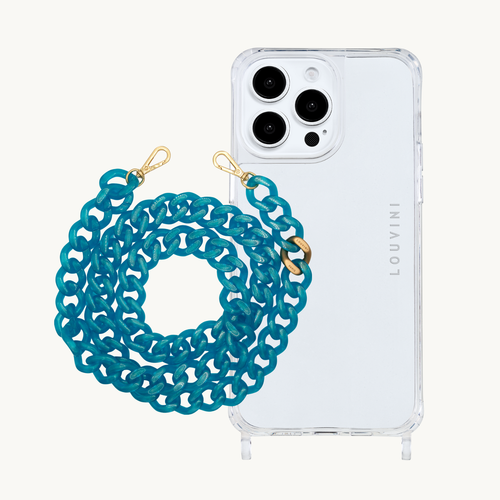 Coque Charlie & Chaîne Zoé Bleu Glacé