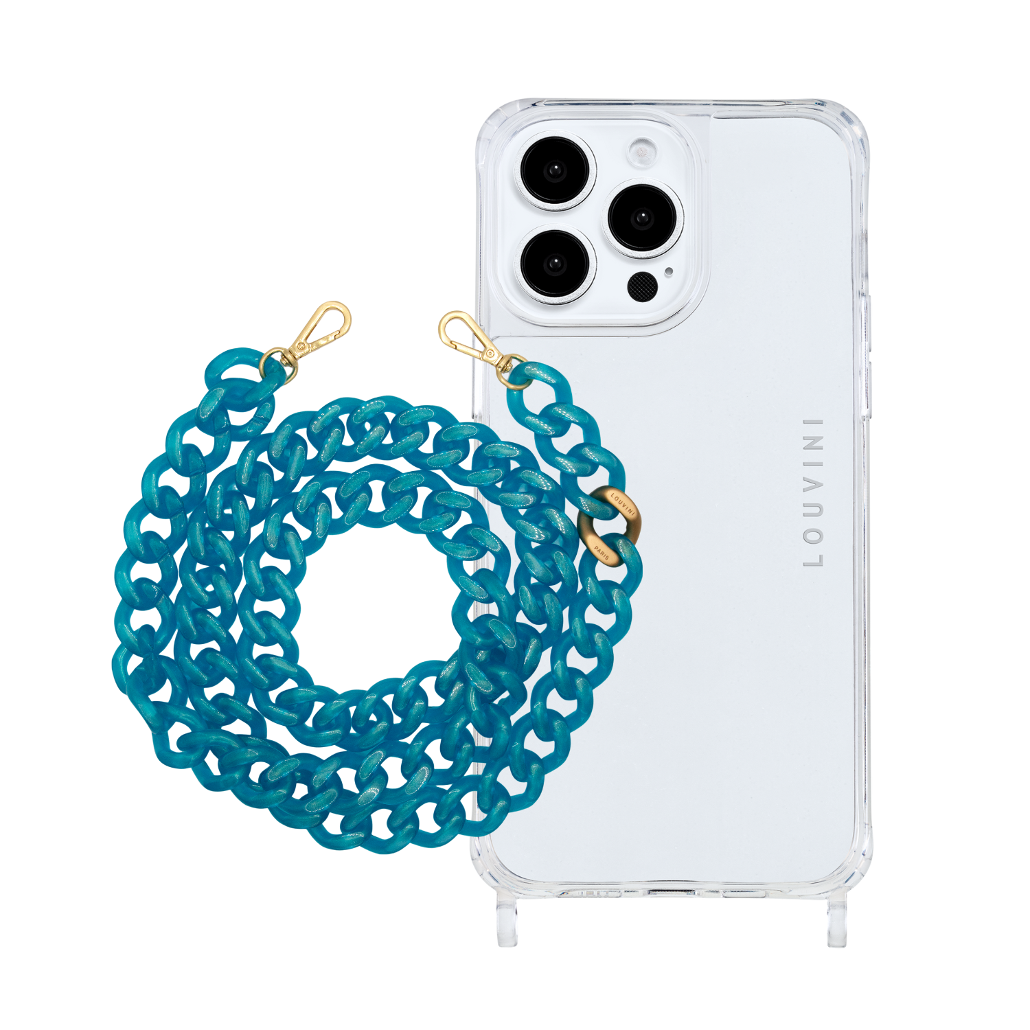 Coque Charlie & Chaîne Zoé Bleu Glacé