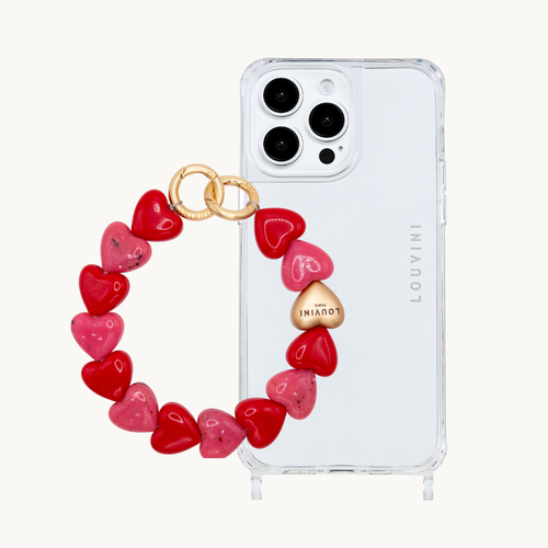 Coque iPhone CHARLIE & bracelet PETIT CUORE Rouge-Rose