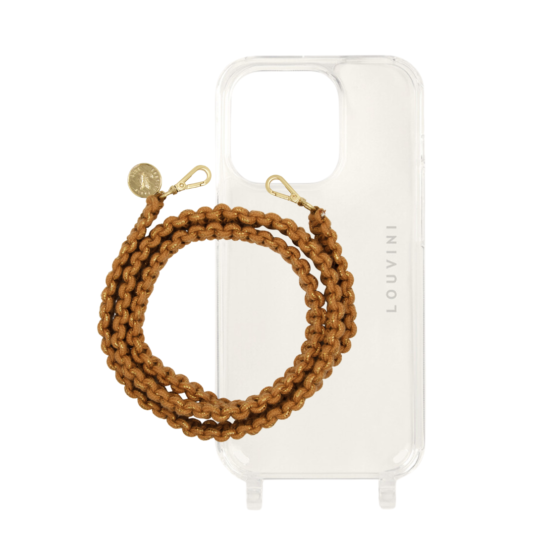 Coque Charlie iPhone & cordon Palma Caramel