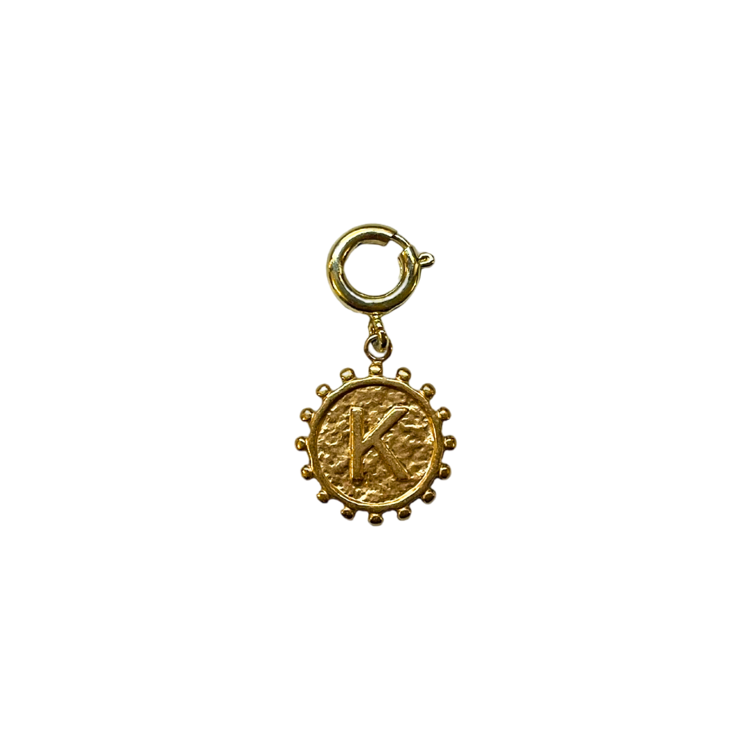 Charm soleil lettre dorée – Pendentif initiale élégant pour téléphone ou bijou 