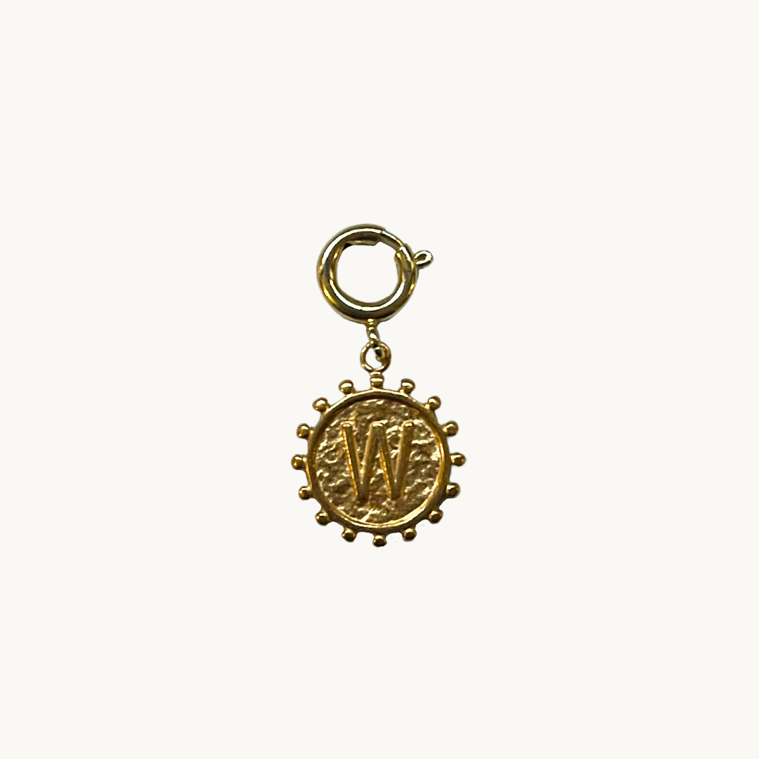 Charm soleil lettre dorée – Pendentif initiale élégant pour téléphone ou bijou 