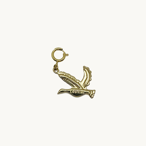 Charm Oiseau Louvini Dore