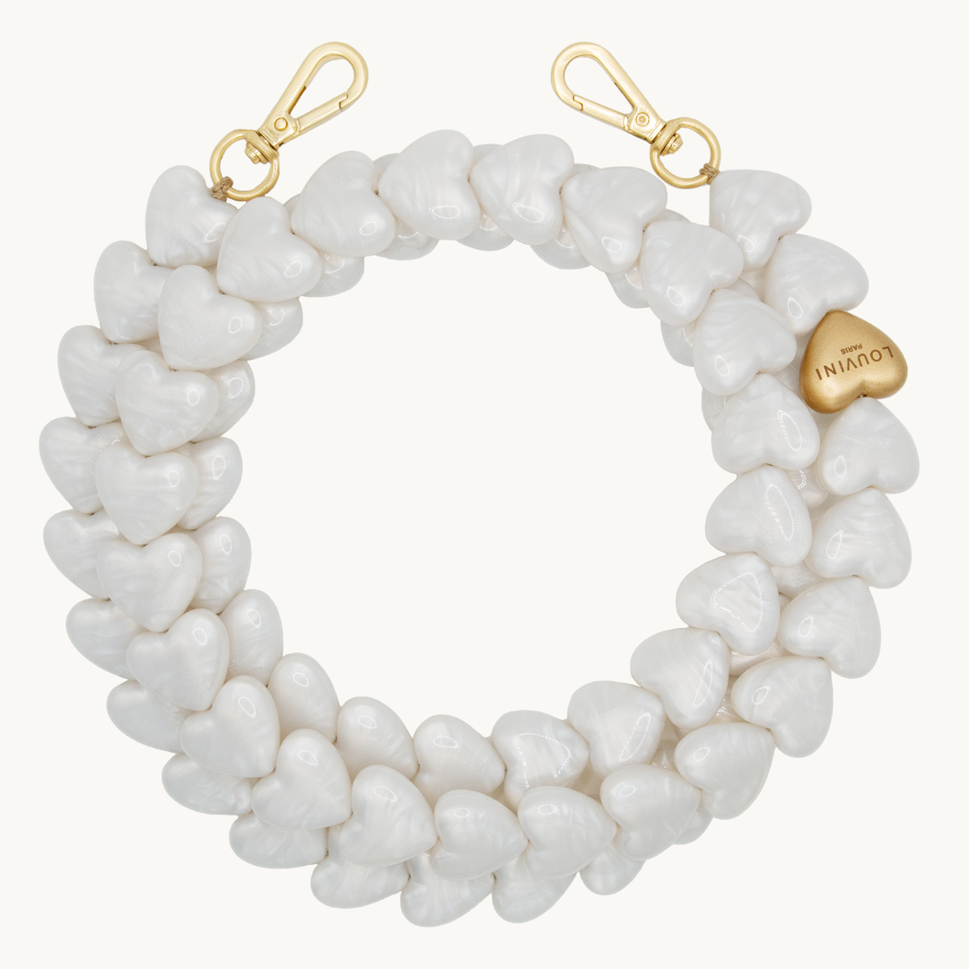 Chaîne CUORE - Perle Blanche | Louvini Paris