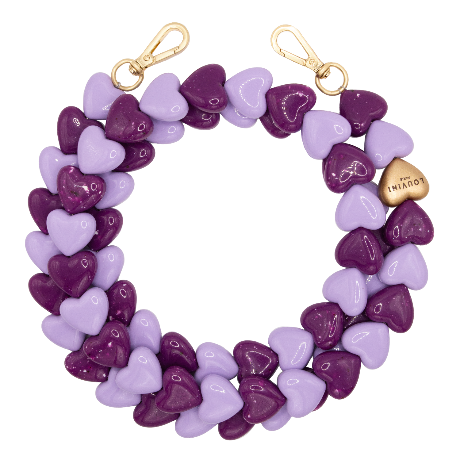 Chaîne de telephone coeur violet