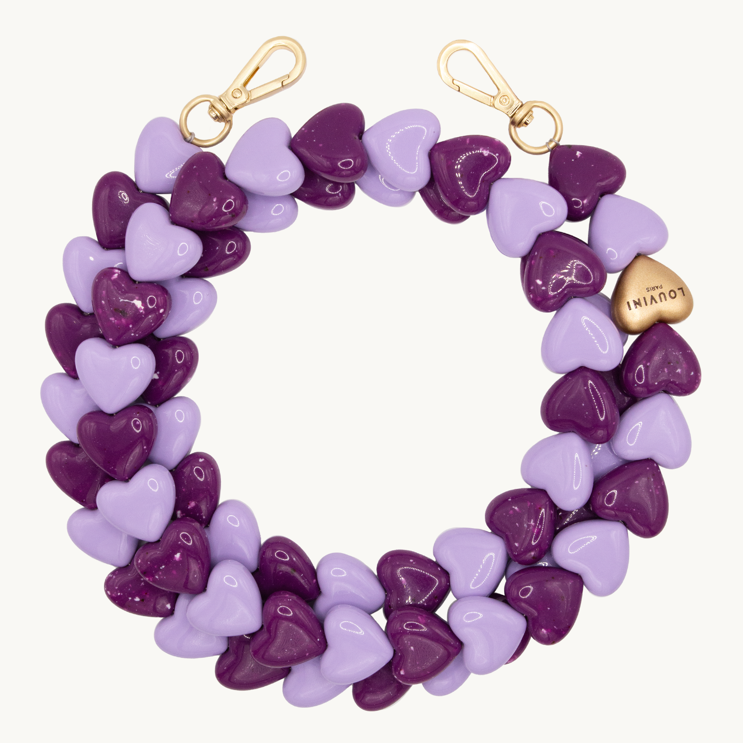 Chaîne de telephone coeur violet