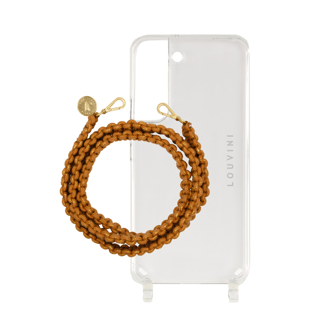 Coque Charlie (Samsung) & cordon Palma Caramel