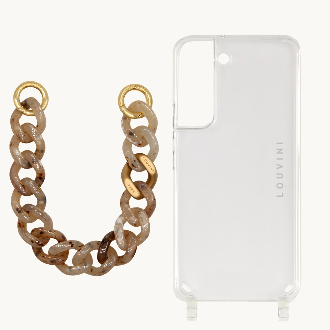 Coque Charlie (Samsung) & Petit Zoé Beige Écaille