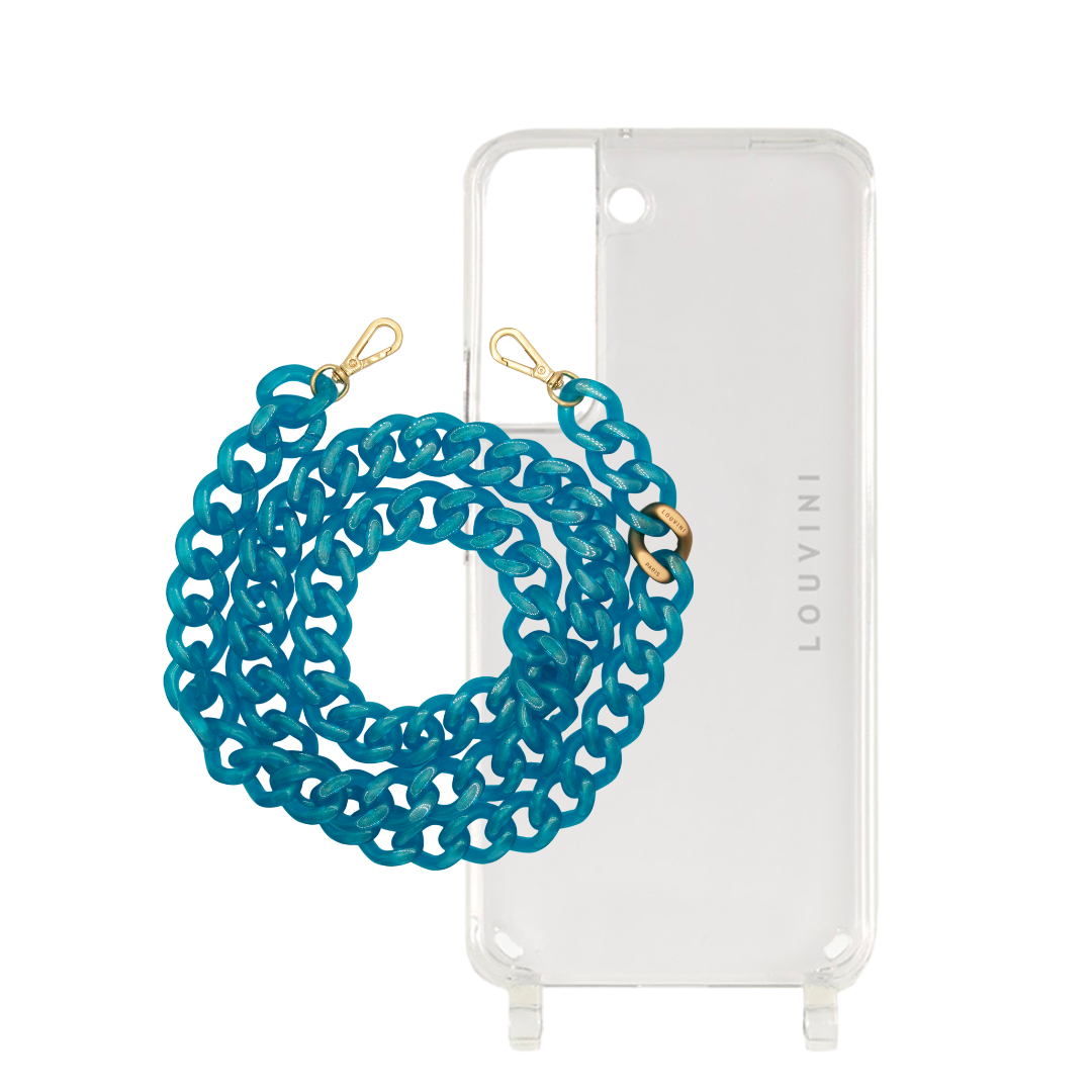 Coque Charlie (Samsung) & chaîne Zoé Bleu Glacé