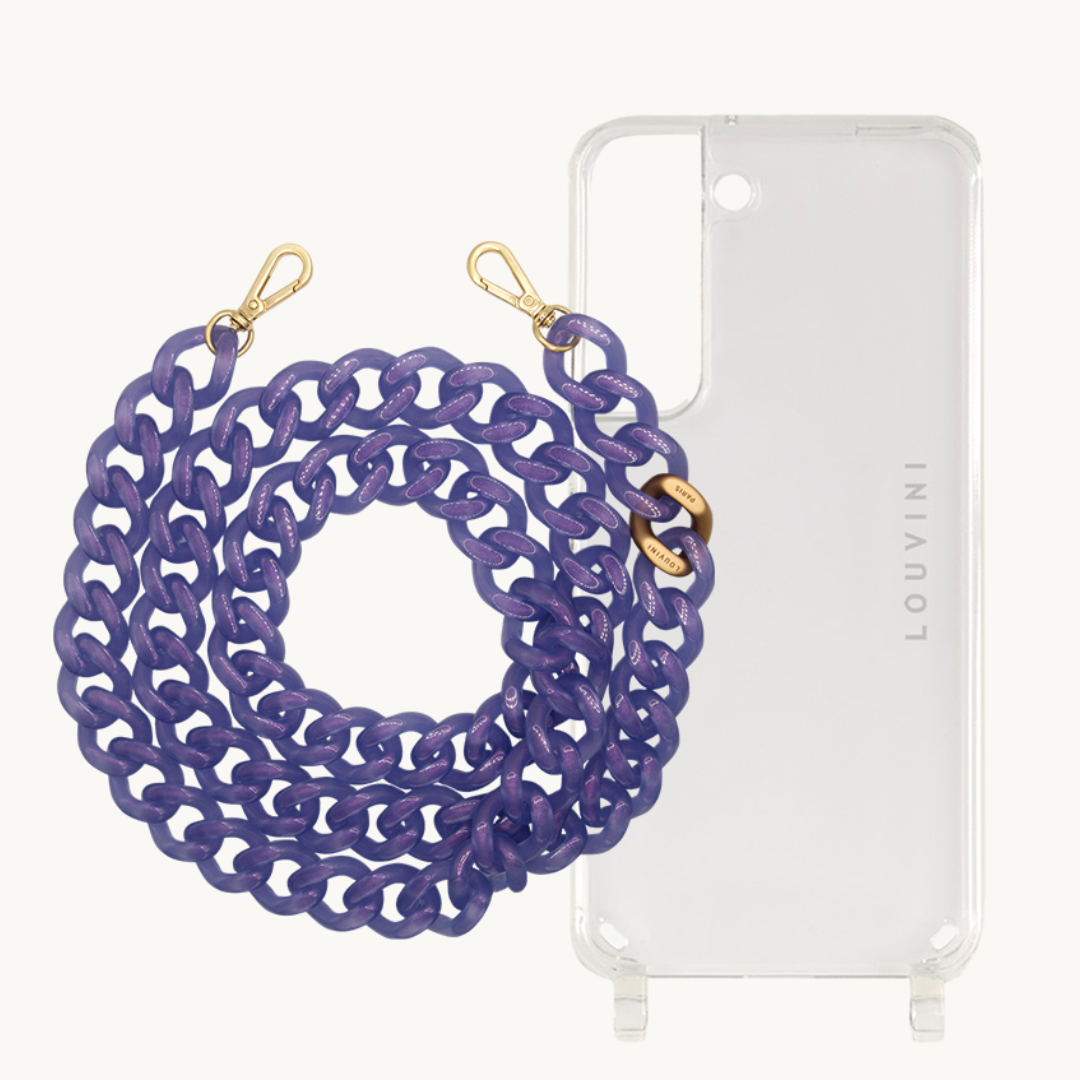 Coque Charlie (Samsung) & chaîne Zoé Mauve Glacé