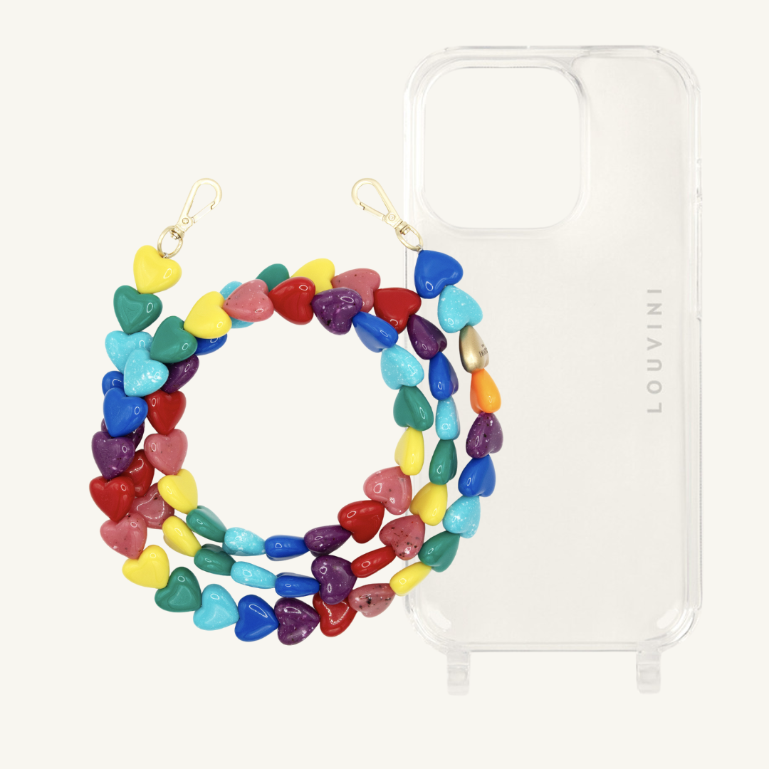 Charlie iPhone Case & Cuore Rainbow Chain