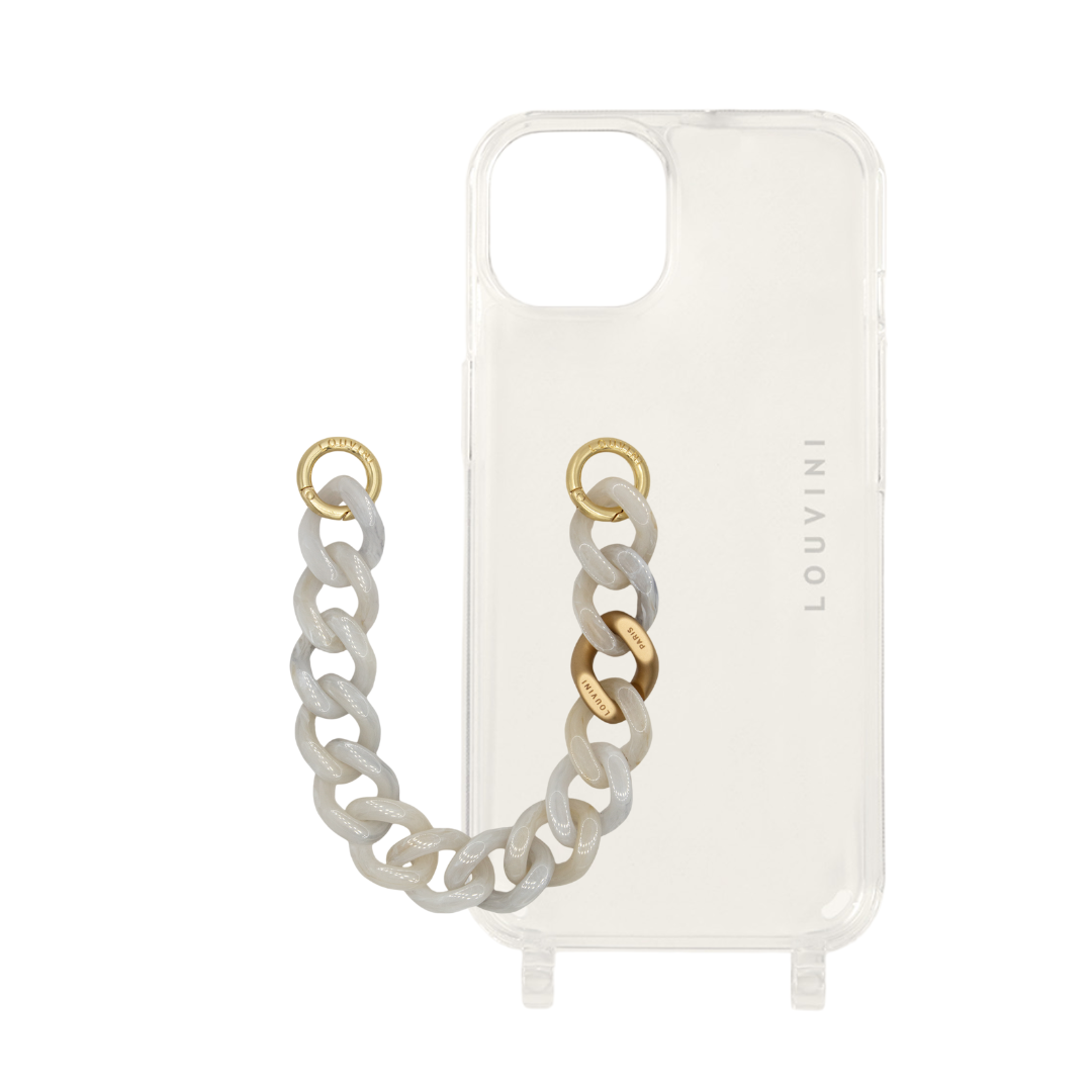 Charlie iPhone Case & Petit Marbled White Chain