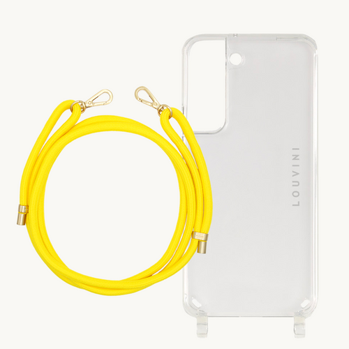 Coque Charlie (Samsung) & cordon Tessa Jaune Soleil