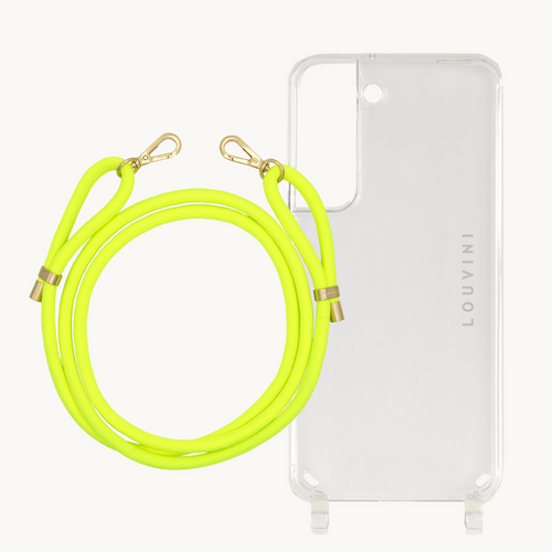 Coque Charlie (Samsung) & Cordon Tessa Pop Jaune Fluo