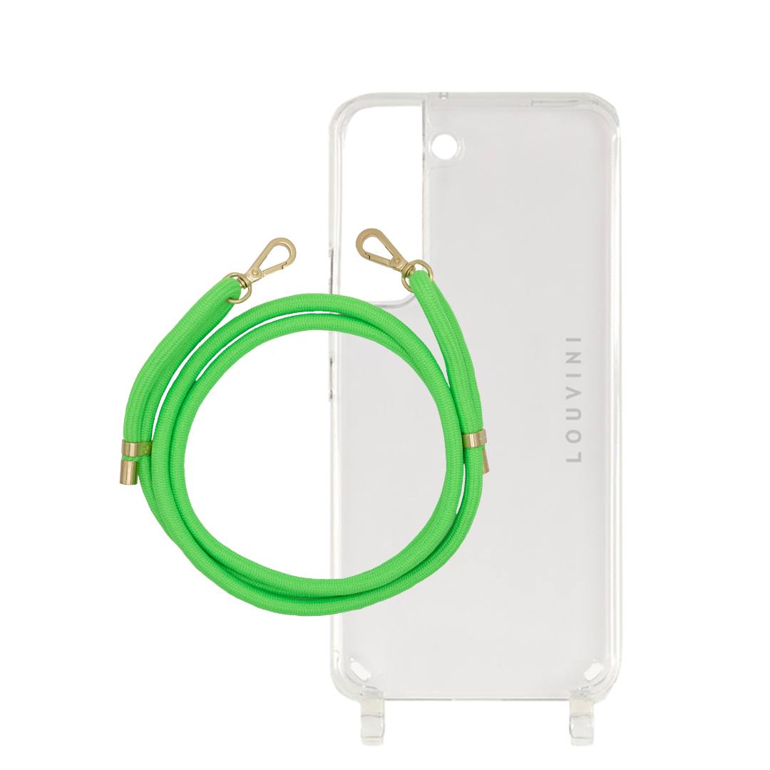 Coque Charlie (Samsung) & Cordon Tessa Pop Vert Fluo