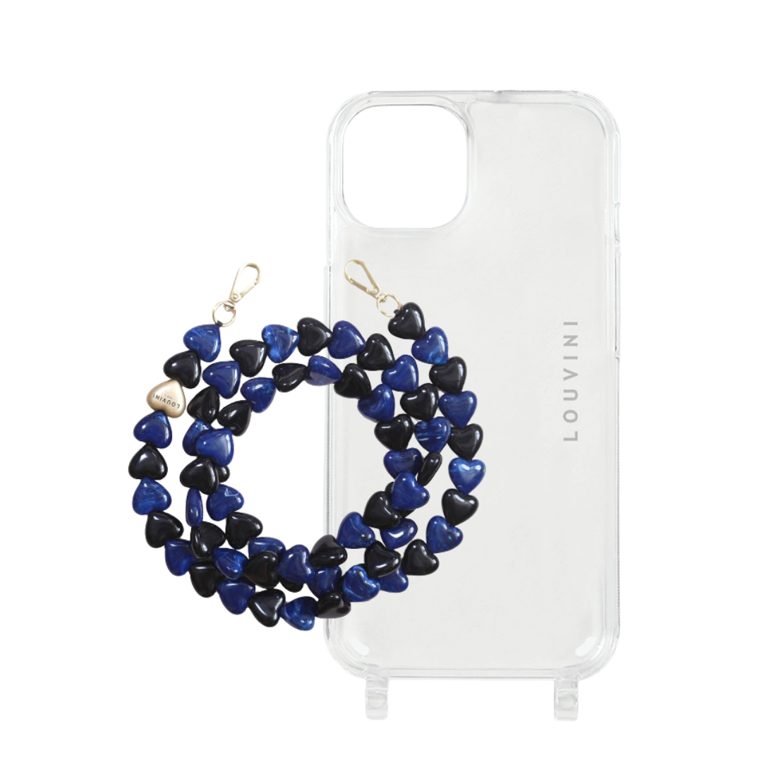 Charlie iPhone Case & Cuore Black-Navy Chain